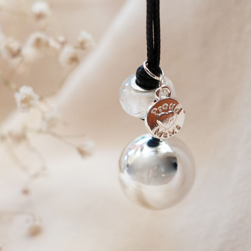 Gravidsmycke basic rund silver | Proud Mama